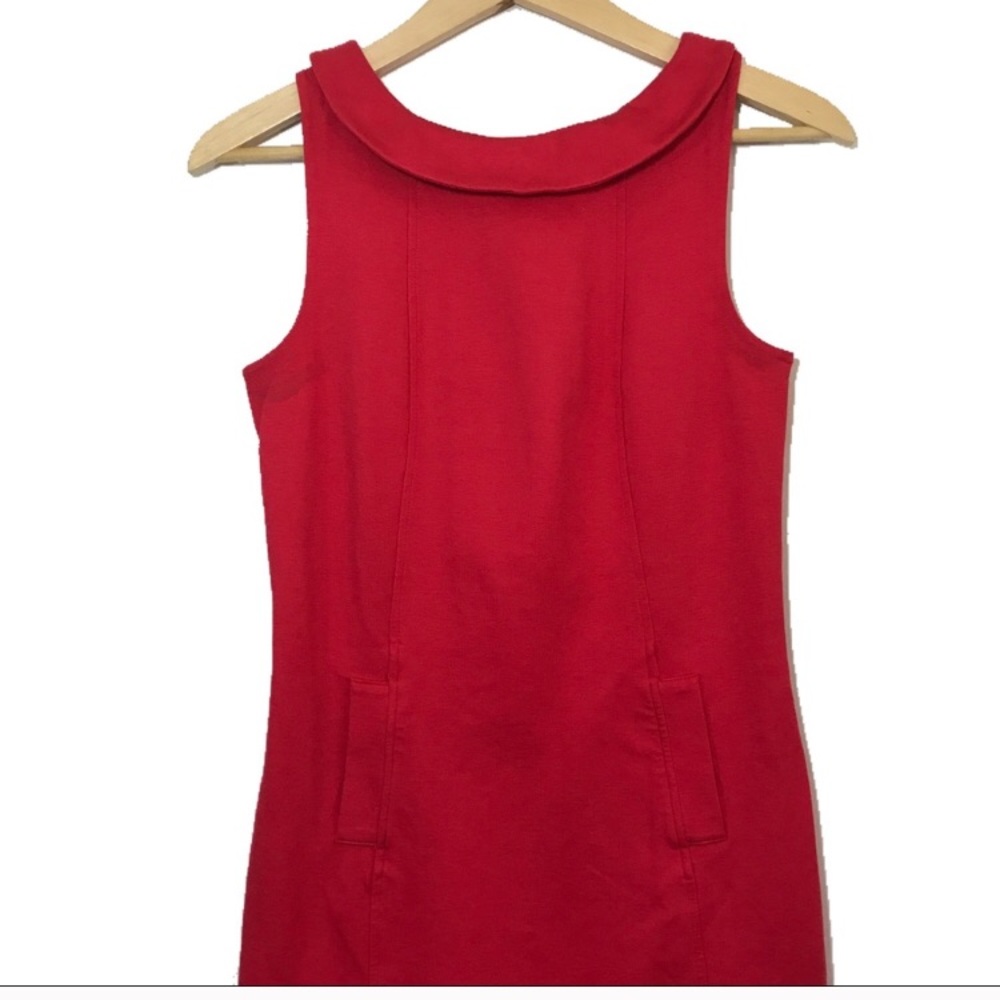 Boden collared ponte shift dress with back buttons